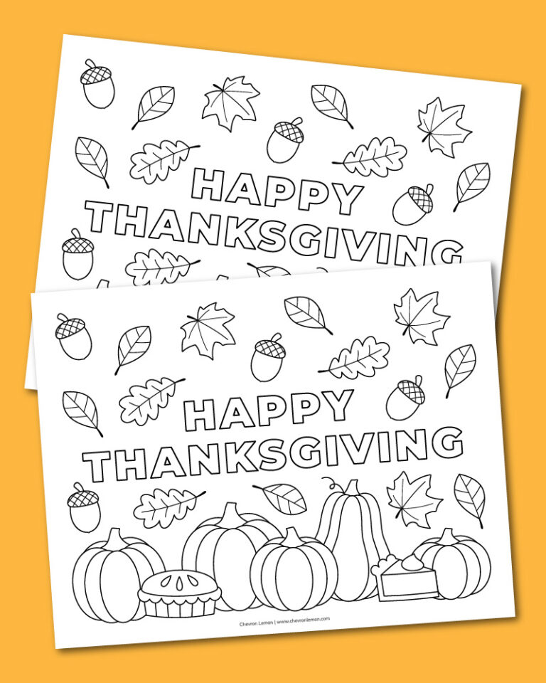 printable Thanksgiving coloring page