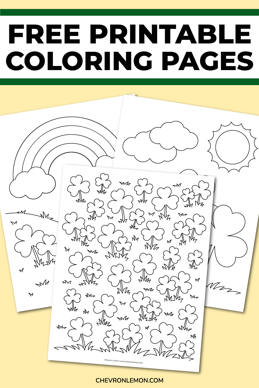 printable shamrock field coloring pages